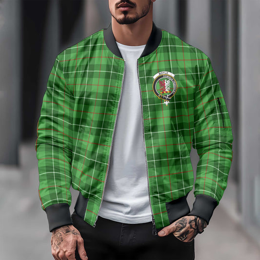 Clan Boyle Tartan Men Bomber Jacket Crest And Plaid Basic Style