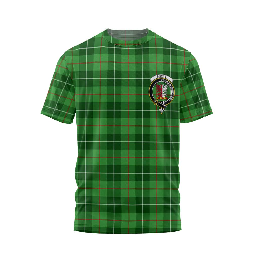 Clan Boyle Tartan Women T Shirt Crest And Plaid Basic Style