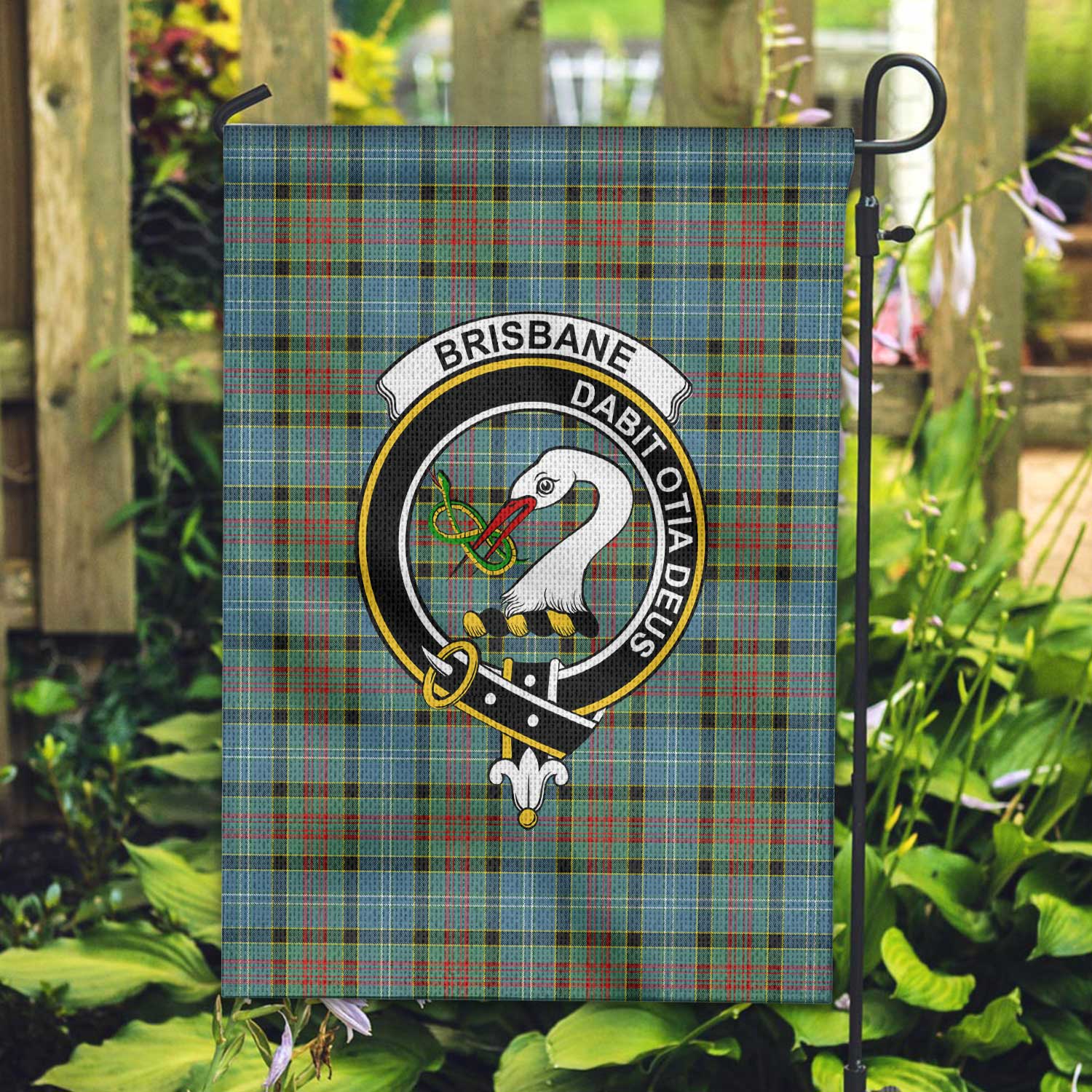 Clan Brisbane Tartan Garden Flag Crest And Plaid Basic Style
