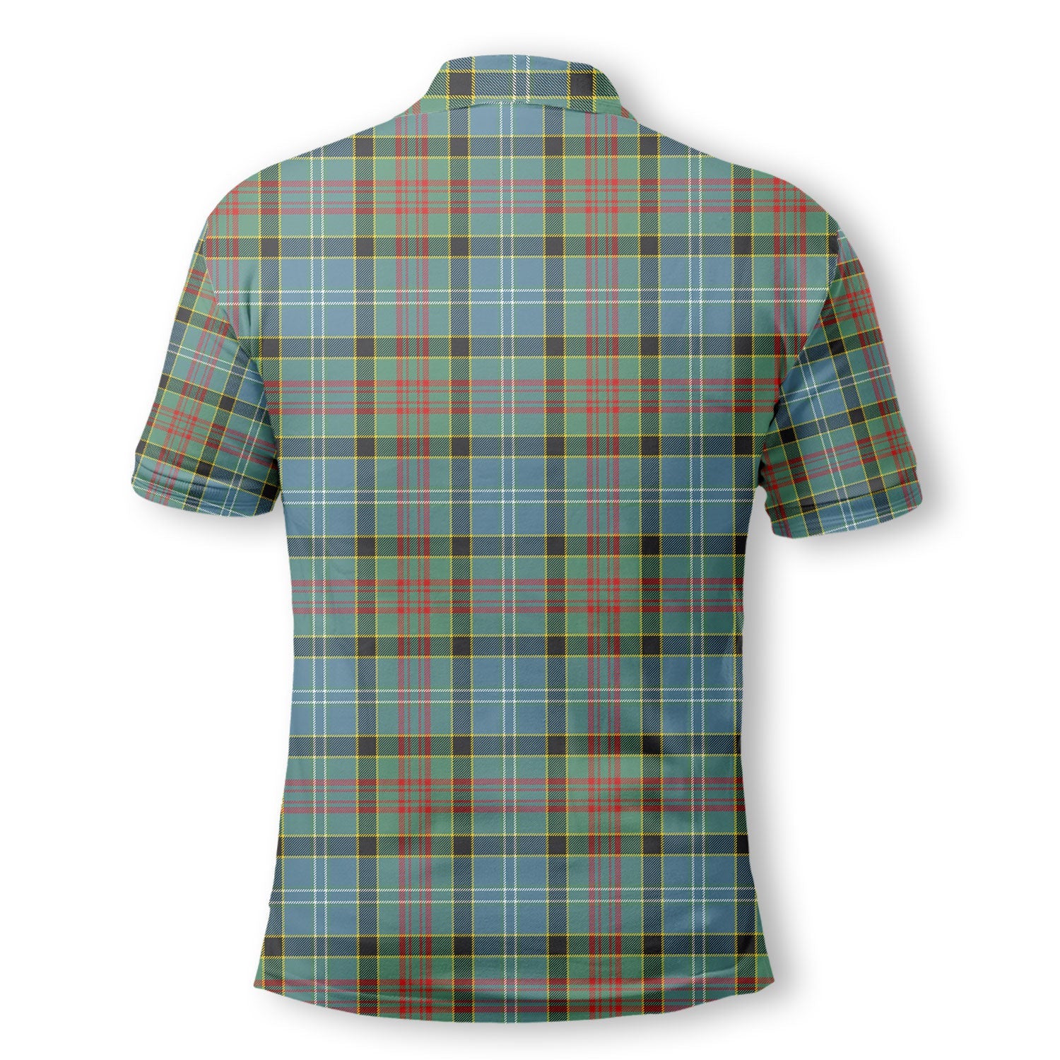 Clan Brisbane Tartan Golf Men Polo Shirt Crest And Plaid Basic Style