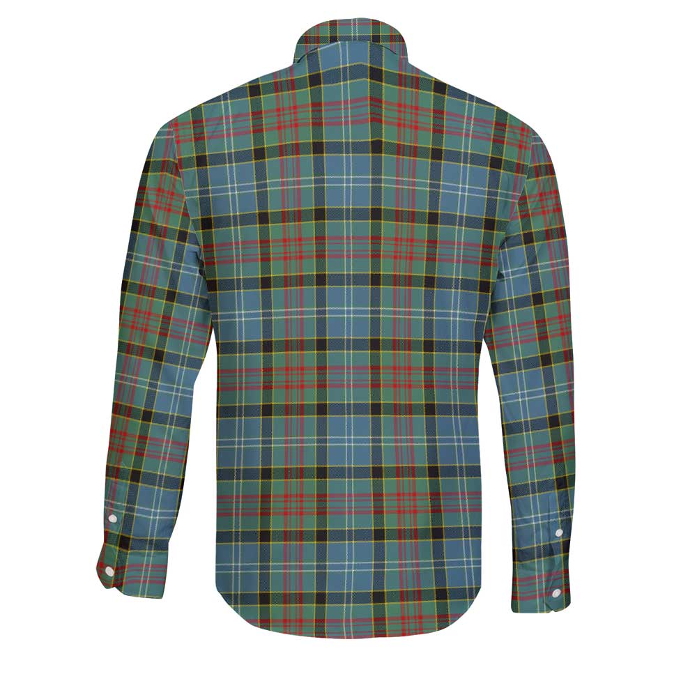Clan Brisbane Tartan Long Sleeve Button Shirt Crest And Plaid Basic Style