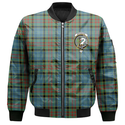 Clan Brisbane Tartan Men Bomber Jacket Crest And Plaid Basic Style