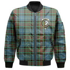 Clan Brisbane Tartan Women Bomber Jacket Crest And Plaid Basic Style