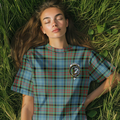 Clan Brisbane Tartan Women T Shirt Crest And Plaid Basic Style