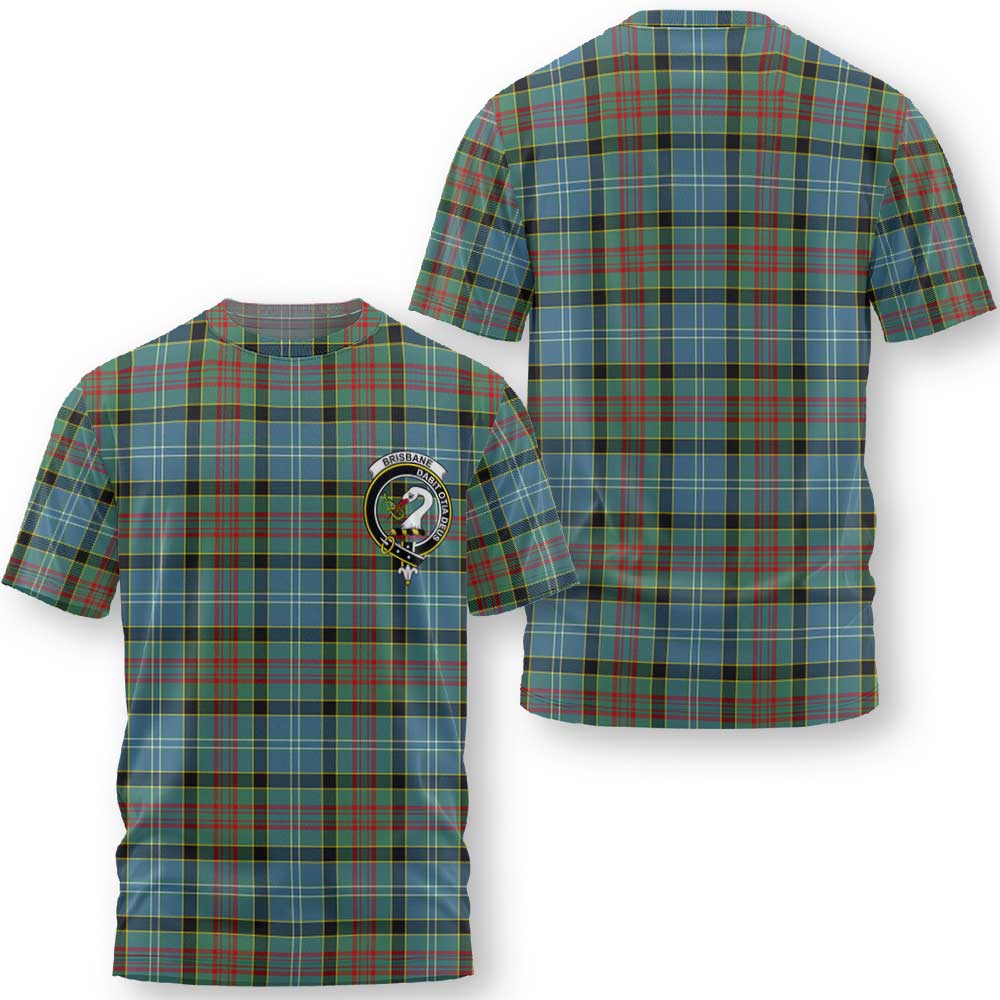 Clan Brisbane Tartan Women T Shirt Crest And Plaid Basic Style