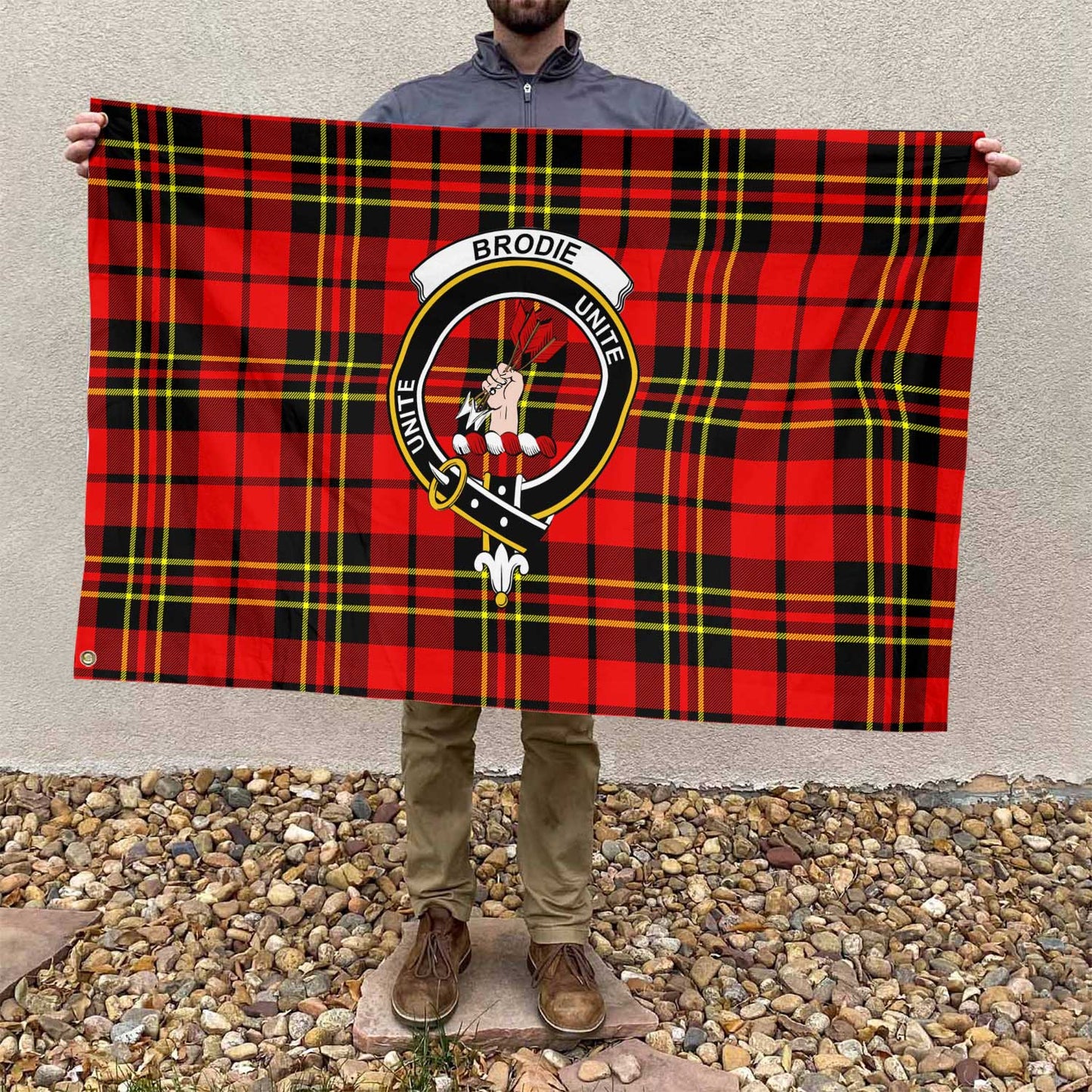 Clan Brodie Tartan Flag 1 Crest And Plaid Basic Style Tartan House Flag Crest And Plaid Basic Style