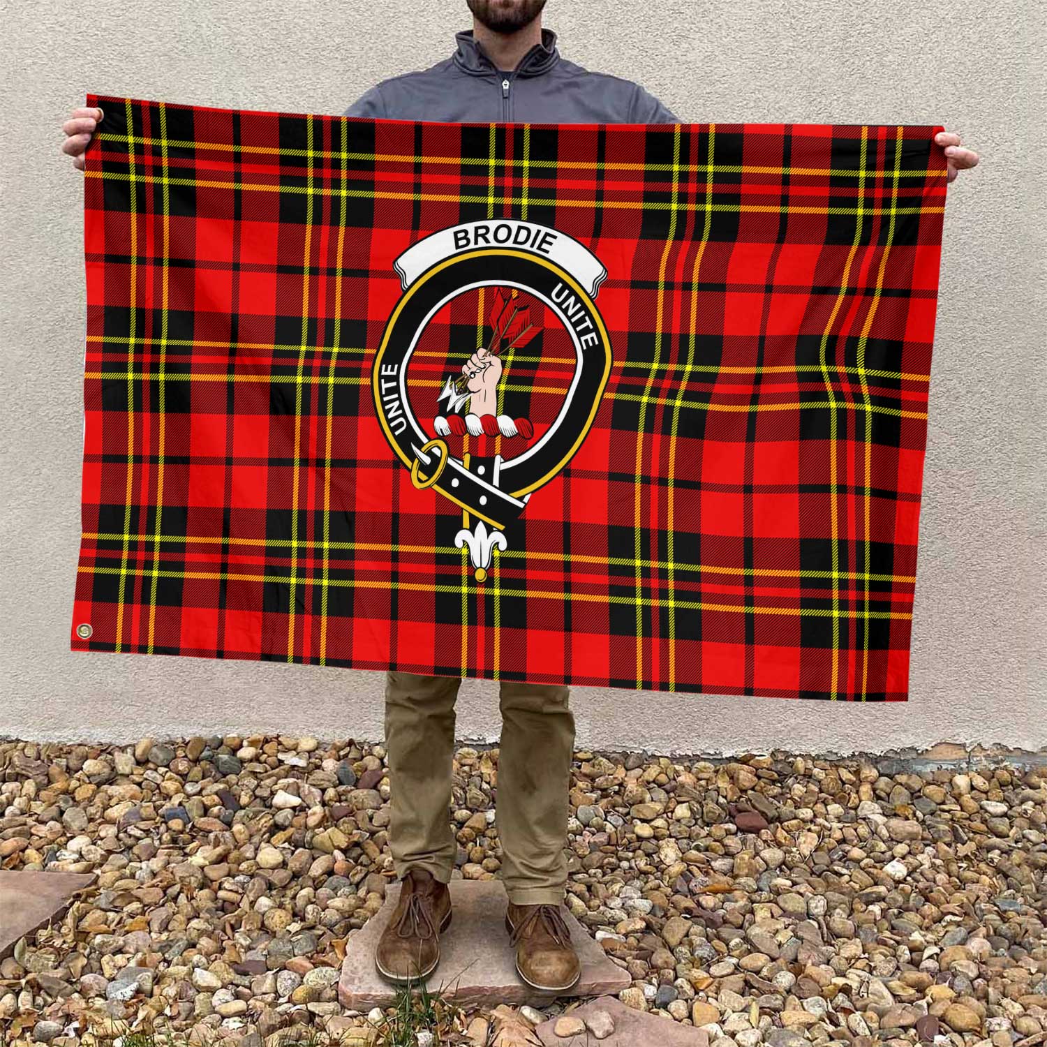 Clan Brodie Tartan Flag 1 Crest And Plaid Basic Style Tartan House Flag Crest And Plaid Basic Style