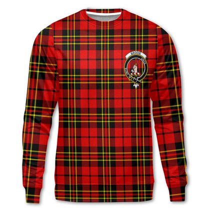 Clan Brodie Tartan Men Sweatshirt Crest And Plaid Basic Style