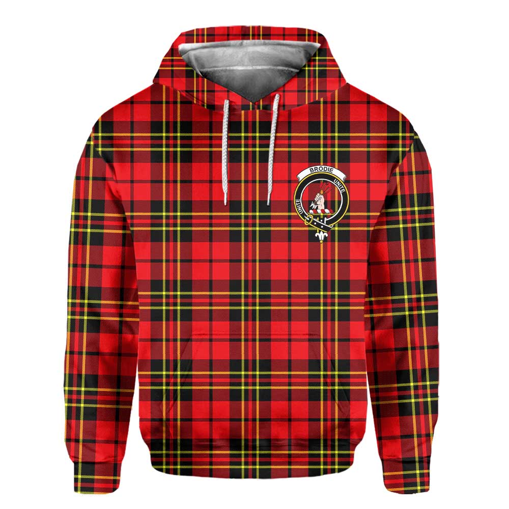 Clan Brodie Tartan Women Hoodie Crest And Plaid Basic Style