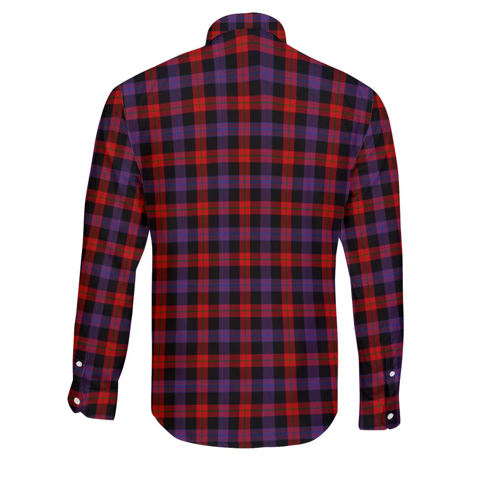 Clan Broun Tartan Long Sleeve Button Shirt Crest And Plaid Basic Style