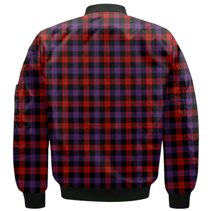 Clan Broun Tartan Men Bomber Jacket Crest And Plaid Basic Style