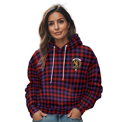 Clan Broun Tartan Women Hoodie Crest And Plaid Basic Style