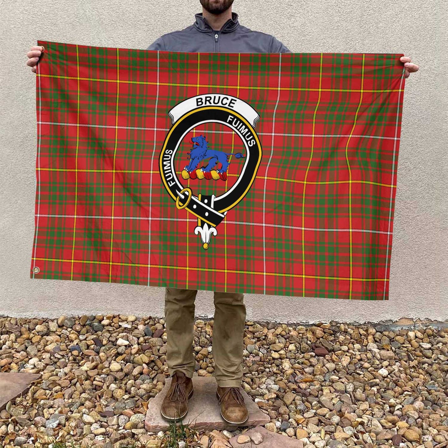 Clan Bruce Tartan Flag 1 Crest And Plaid Basic Style Tartan House Flag Crest And Plaid Basic Style