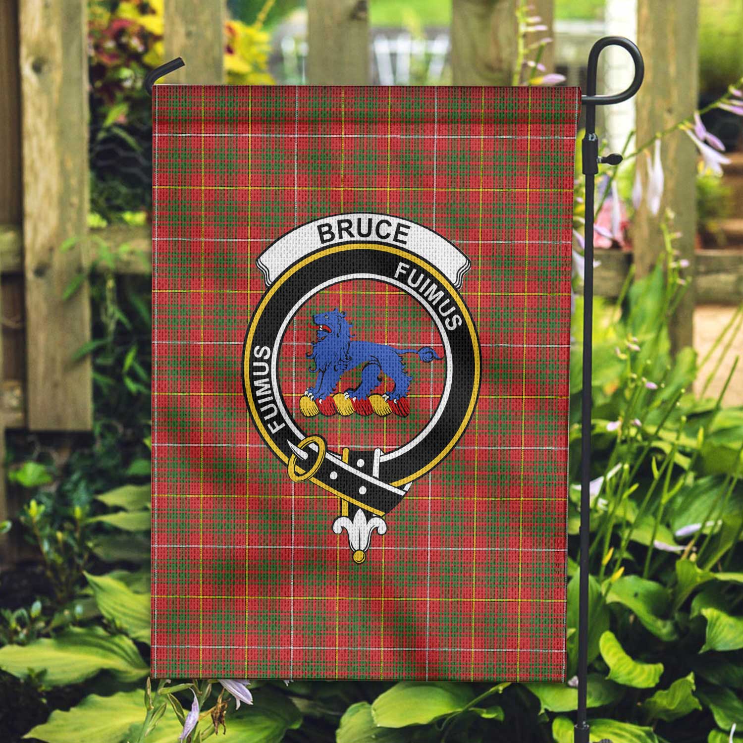 Clan Bruce Tartan Garden Flag Crest And Plaid Basic Style