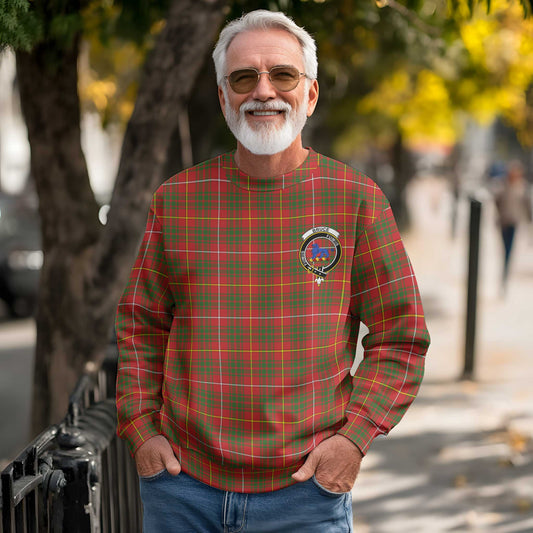 Clan Bruce Tartan Men Sweatshirt Crest And Plaid Basic Style