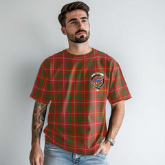 Clan Bruce Tartan Men T Shirt Crest And Plaid Basic Style