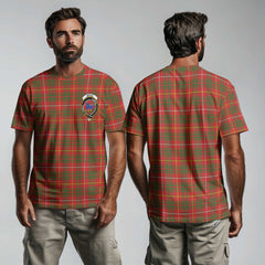 Clan Bruce Tartan Men T Shirt Crest And Plaid Basic Style