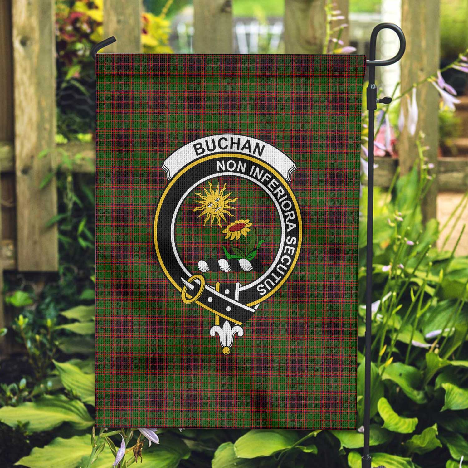 Clan Buchan Tartan Garden Flag Crest And Plaid Basic Style