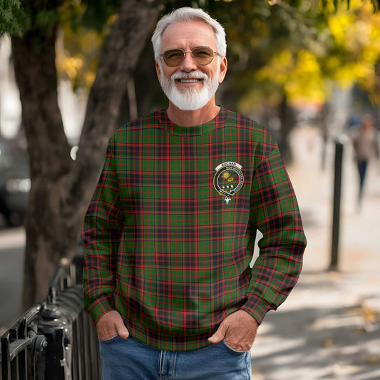 Clan Buchan Tartan Men Sweatshirt Crest And Plaid Basic Style