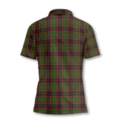 Clan Buchan Tartan Women Polo Shirt Crest And Plaid Basic Style