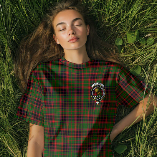 Clan Buchan Tartan Women T Shirt Crest And Plaid Basic Style