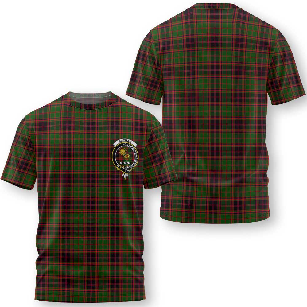 Clan Buchan Tartan Women T Shirt Crest And Plaid Basic Style