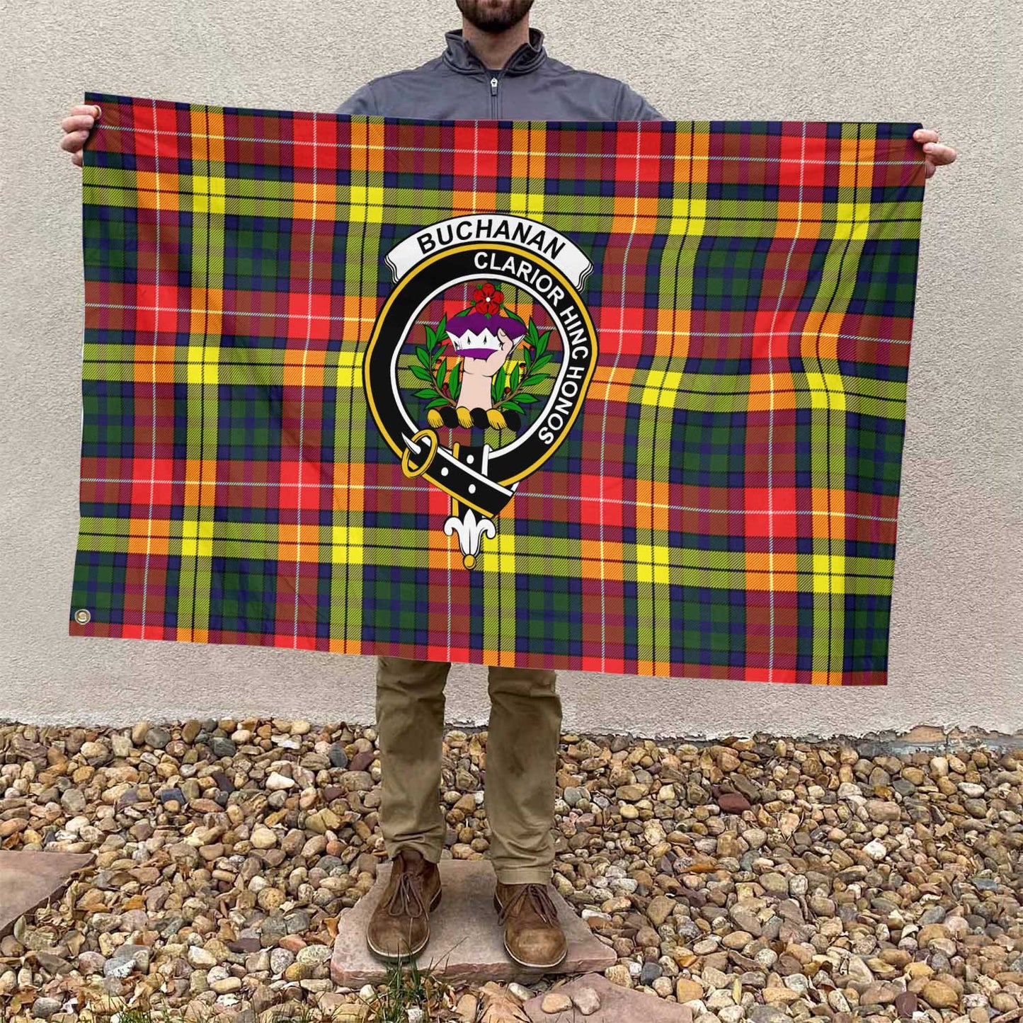 Clan Buchanan Tartan Flag 1 Crest And Plaid Basic Style Tartan House Flag Crest And Plaid Basic Style