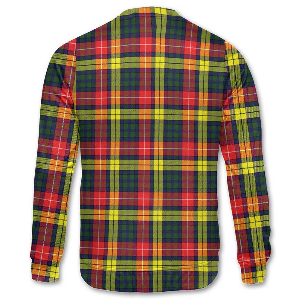 Clan Buchanan Tartan Men Sweatshirt Crest And Plaid Basic Style