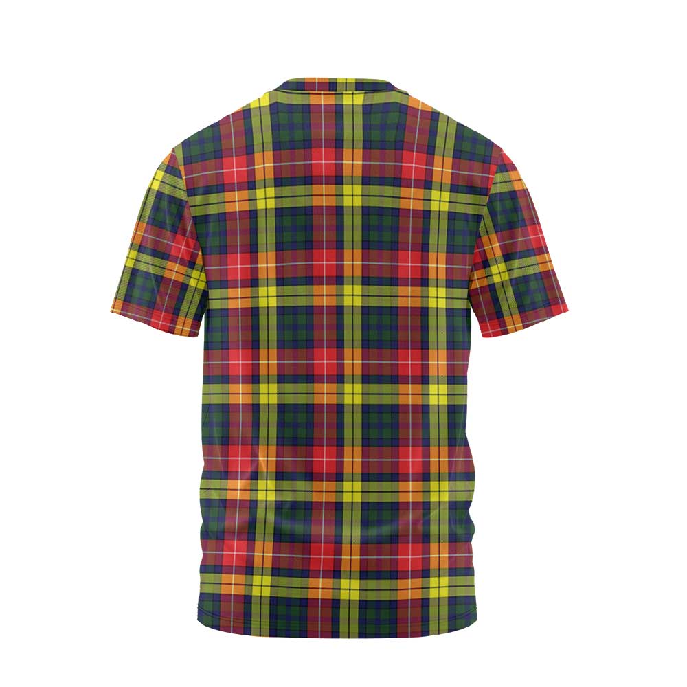 Clan Buchanan Tartan Men T Shirt Crest And Plaid Basic Style