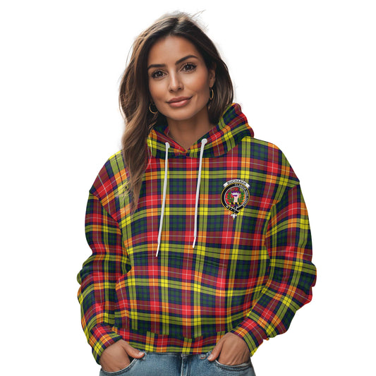 Clan Buchanan Tartan Women Hoodie Crest And Plaid Basic Style