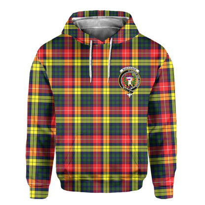 Clan Buchanan Tartan Women Hoodie Crest And Plaid Basic Style