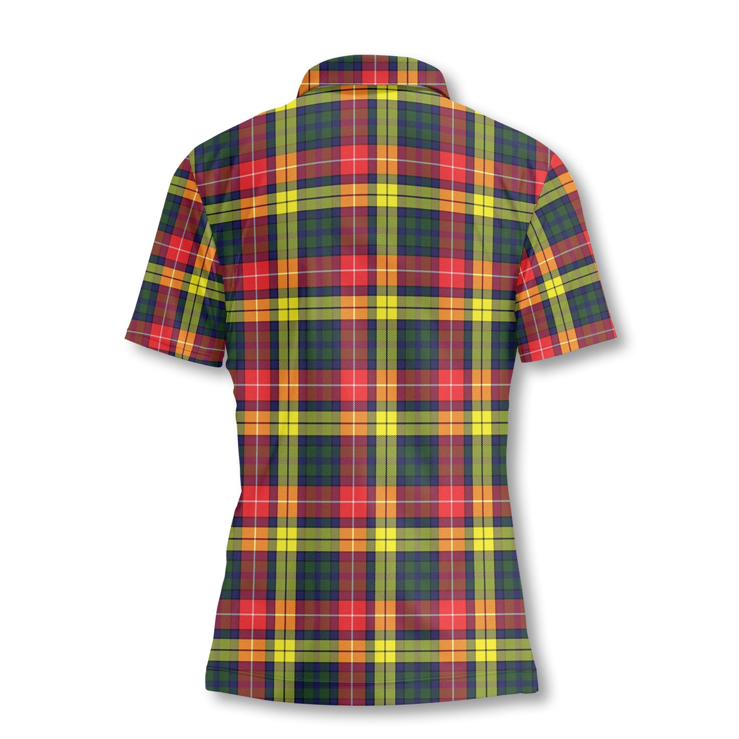 Clan Buchanan Tartan Women Polo Shirt Crest And Plaid Basic Style