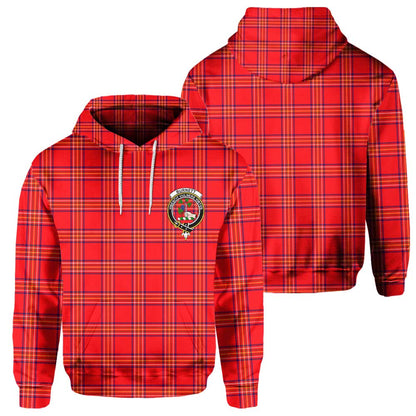 Clan Burnett Tartan Men Hoodie Crest And Plaid Basic Style