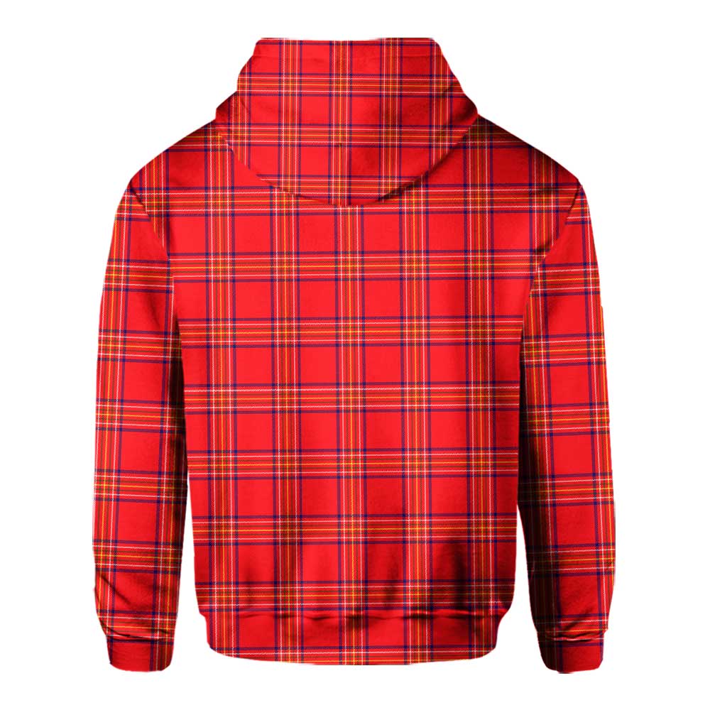 Clan Burnett Tartan Men Hoodie Crest And Plaid Basic Style