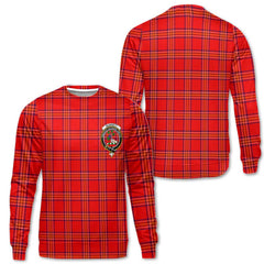 Clan Burnett Tartan Men Sweatshirt Crest And Plaid Basic Style