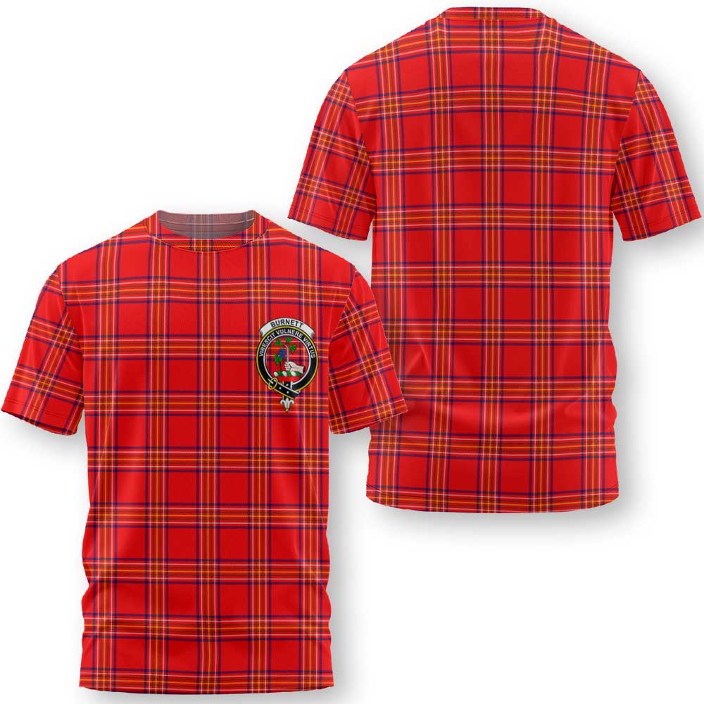 Clan Burnett Tartan Men T Shirt Crest And Plaid Basic Style