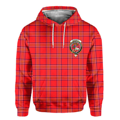 Clan Burnett Tartan Women Hoodie Crest And Plaid Basic Style