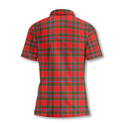 Clan Butter Tartan Women Polo Shirt Crest And Plaid Basic Style