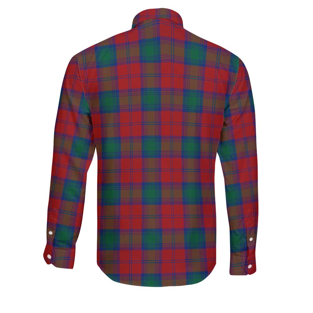 Clan Byres Tartan Long Sleeve Button Shirt Crest And Plaid Basic Style