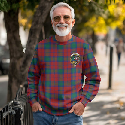 Clan Byres Tartan Men Sweatshirt Crest And Plaid Basic Style