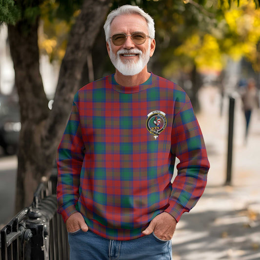 Clan Byres Tartan Men Sweatshirt Crest And Plaid Basic Style