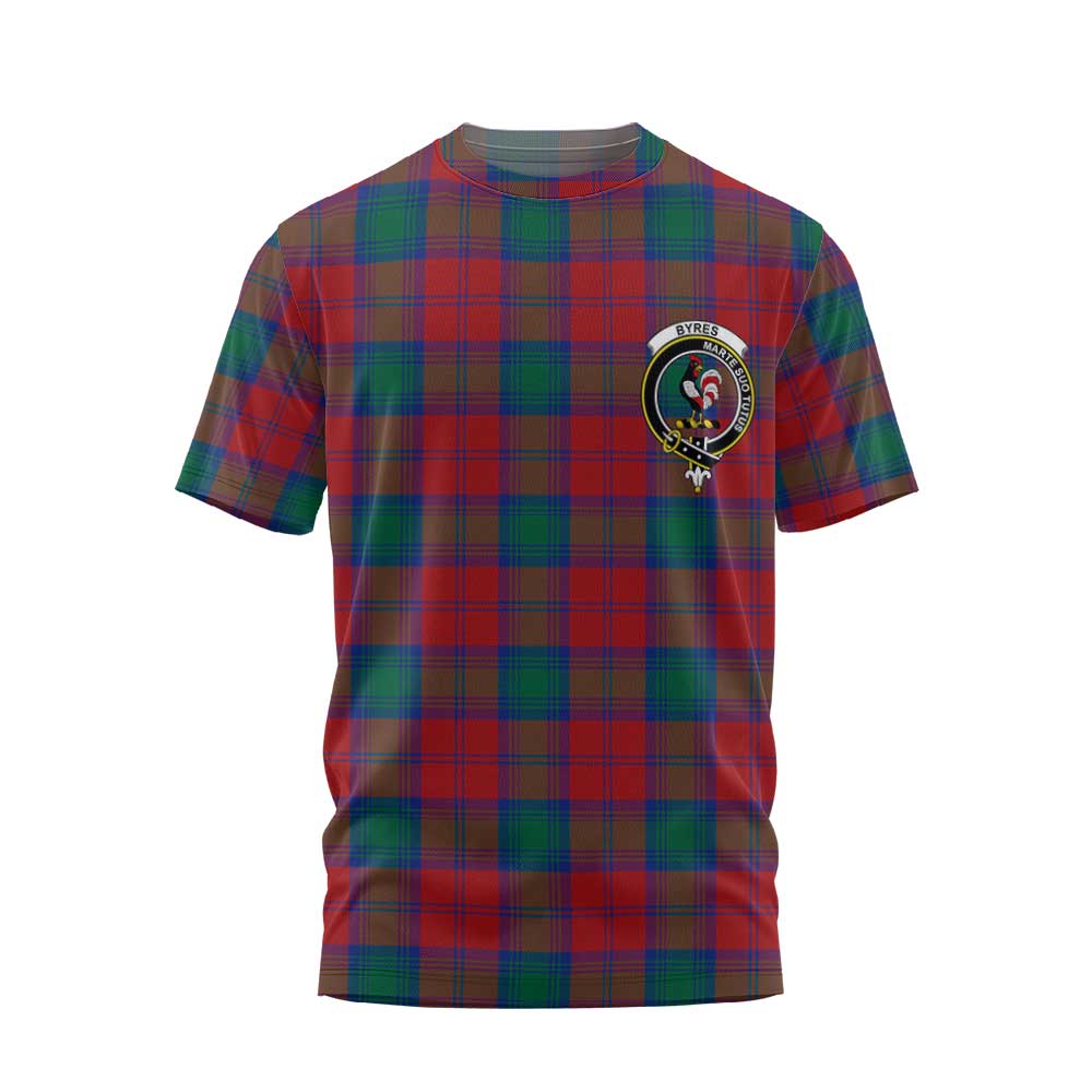 Clan Byres Tartan Men T Shirt Crest And Plaid Basic Style