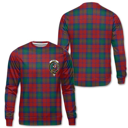 Clan Byres Tartan Women Sweatshirt Crest And Plaid Basic Style