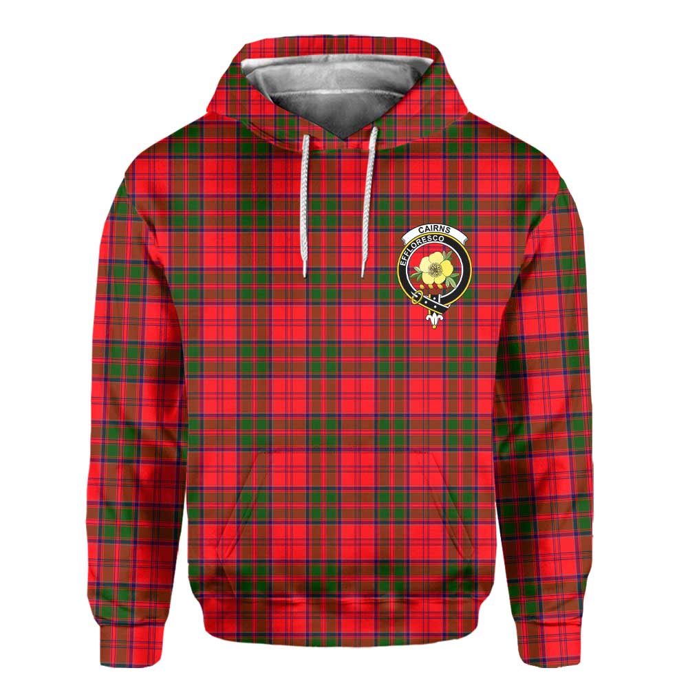 Clan Cairns Tartan Men Hoodie Crest And Plaid Basic Style