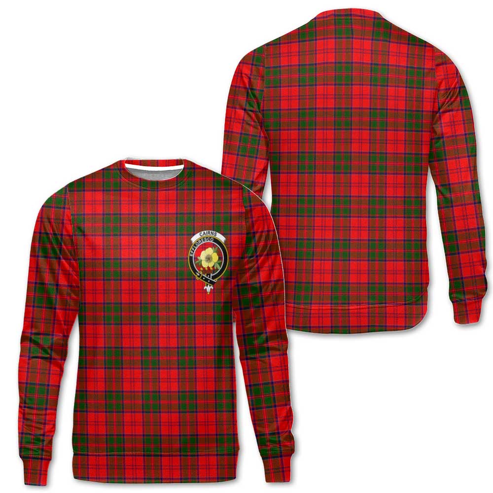 Clan Cairns Tartan Men Sweatshirt Crest And Plaid Basic Style