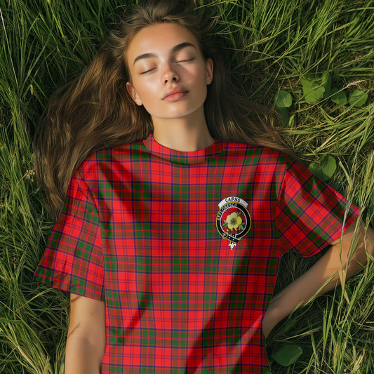 Clan Cairns Tartan Women T Shirt Crest And Plaid Basic Style