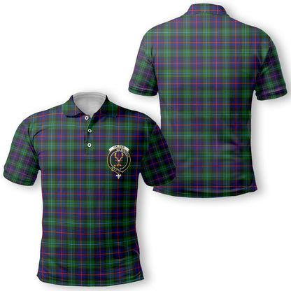 Clan Calder Tartan Golf Men Polo Shirt Crest And Plaid Basic Style