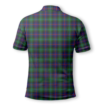 Clan Calder Tartan Golf Men Polo Shirt Crest And Plaid Basic Style