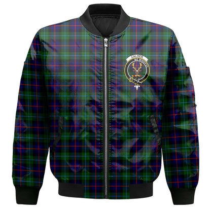 Clan Calder Tartan Men Bomber Jacket Crest And Plaid Basic Style