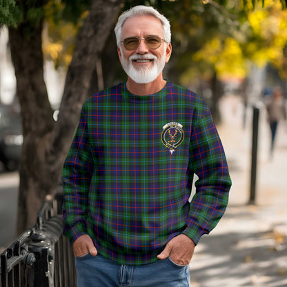 Clan Calder Tartan Men Sweatshirt Crest And Plaid Basic Style